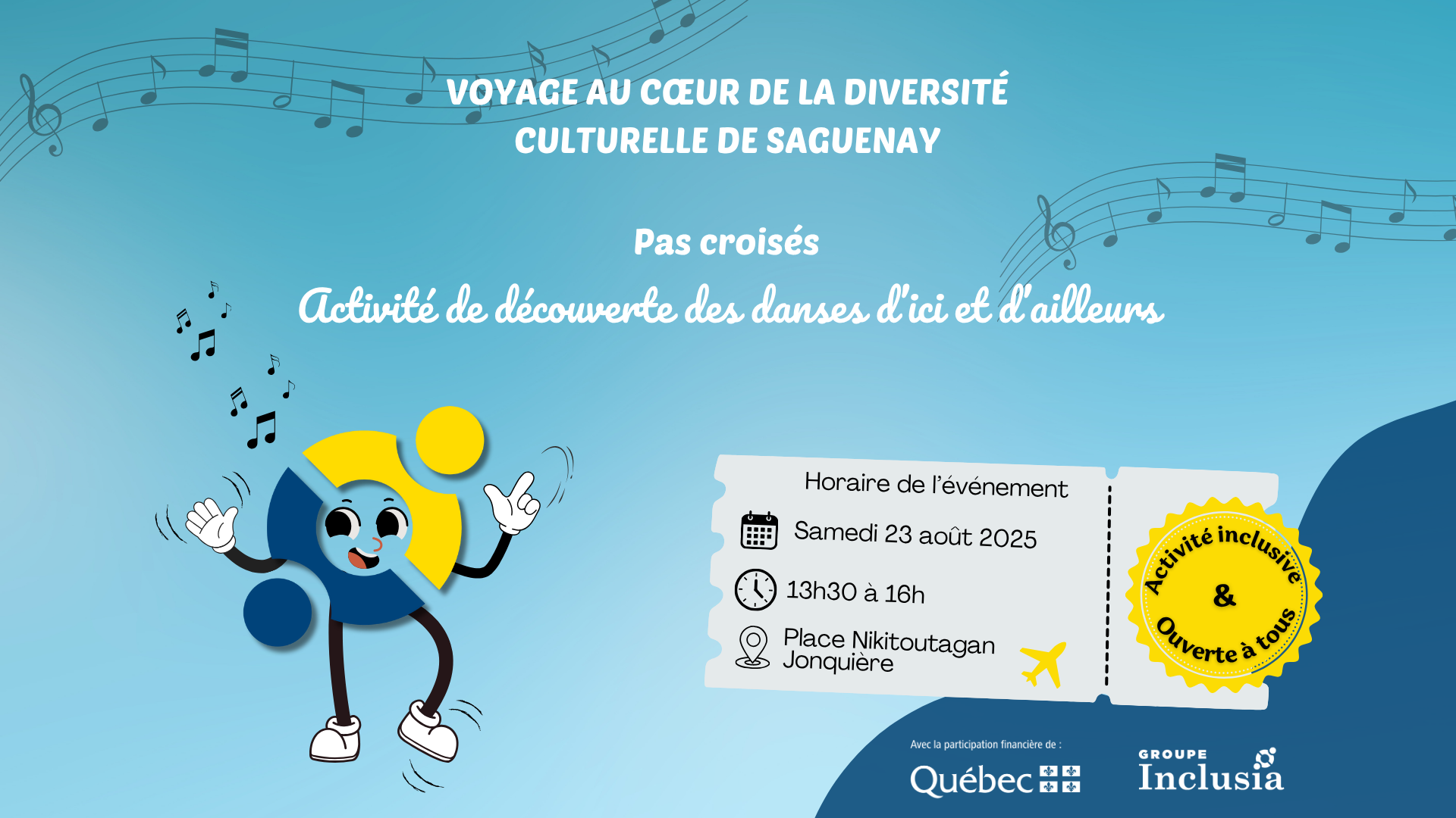 Pas croisés : Activité de découverte des danses d’ici et d’ailleurs - Groupe Inclusia